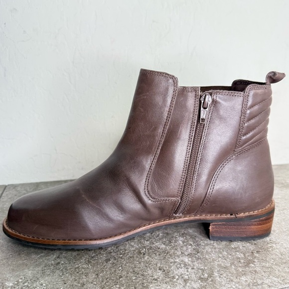 NEW David Tate Luxe Brown Leather Chelsea Boot Women’s Size 10 - Picture 3 of 10